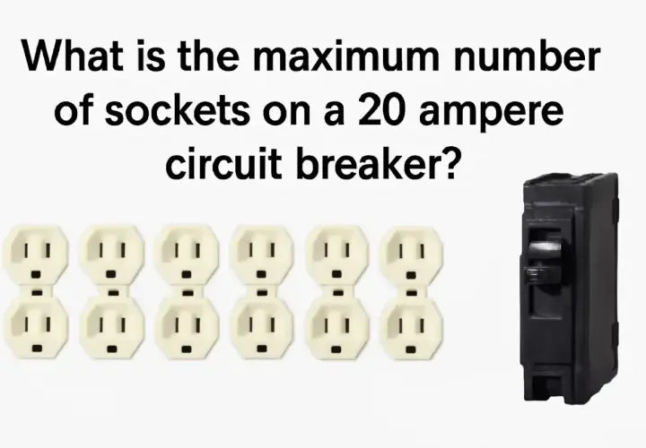 Combien de prise sur un disjoncteur 20A ? L'image montre des prises électriques et un disjoncteur.
