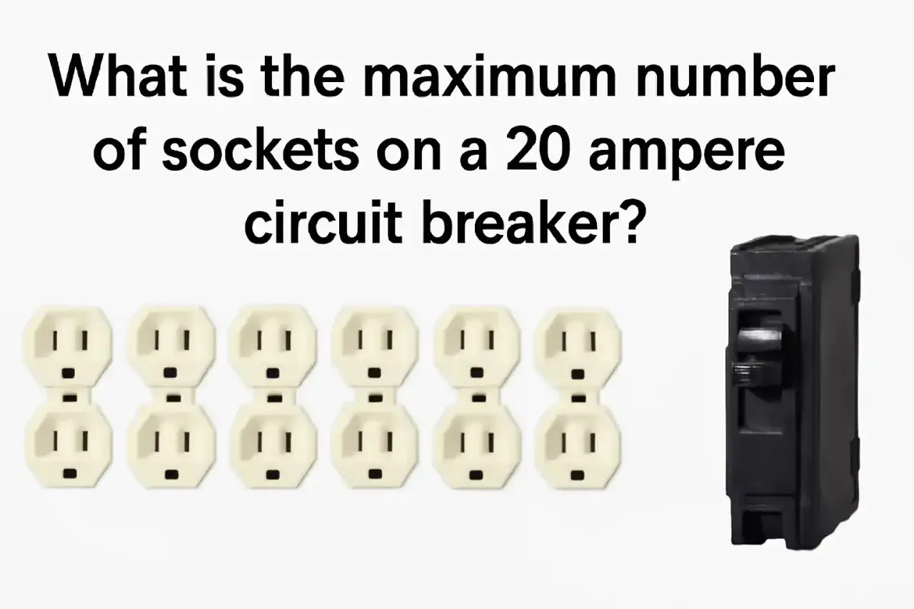 Combien de prise sur un disjoncteur 20A ? L'image montre des prises électriques et un disjoncteur.